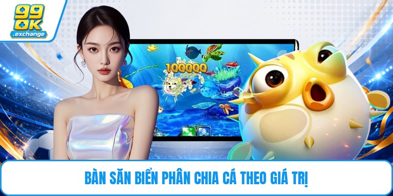 Bàn săn biển phân chia cá theo giá trị