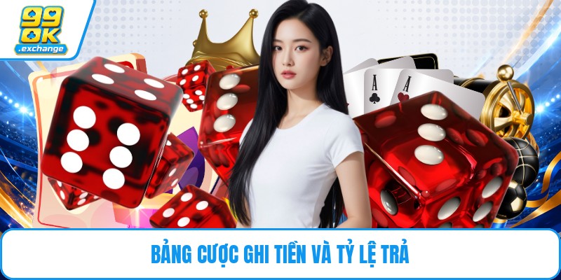 Bảng cược ghi tiền và tỷ lệ trả