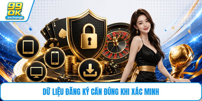 Dữ liệu đăng ký cần đúng khi xác minh