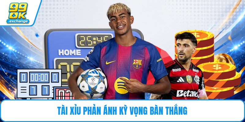 Tài xỉu phản ánh kỳ vọng bàn thắng